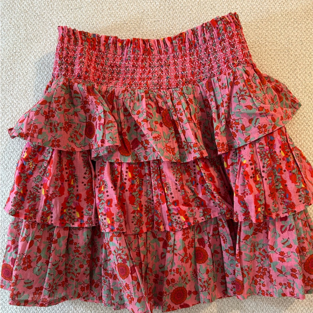 Roller Rabbit Floral Pink Ruffle Skirt